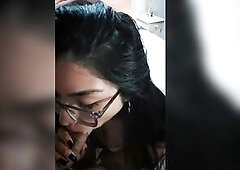 Great fellatio that ends in a finish in the throat so that this babe swallows each final drop.