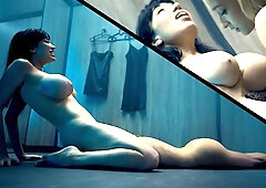 Horny Blonde Chick Seduces Brunette At Dressing Room - Sexy Lesbian Sex Before Unbirth VORE TRAILER