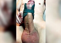 large fountain of jizz whit a vibrating toy