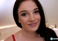 Preggo lady Princess Angel masturbating in the shower