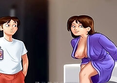 Massage session with stepmom Debbie in Summertime Saga by MissKitty2K