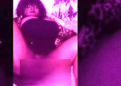 Naughty large tit crossdresser takes it up the booty with a vibrator