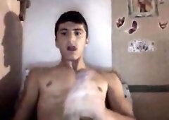 Albanian Boy With Monster Cock Cums On Cam