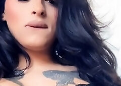 Amateur big cock and big tits tranny solo