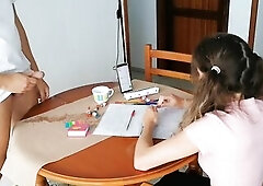 I pee all over my girlfriend whilst this babe is with books. Have A Fun!!