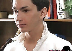 Young men make out on the bed before fucking hardcore