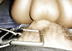 Hiding ebony balls, anal bang u in the booty