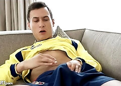 Jace Reed tenderly playing wtih his tight asshole