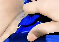 Impotent sissy feminine twink show off her little limp clitty