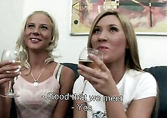 Strawberries and Threesomes for 2 Sublime Youthful Russian Beauties