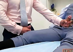 Muscle gay flip flop with cumshot