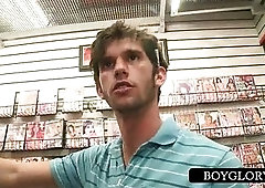 Blowjob on gloryhole with straight dude