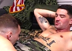 Next Door Studios - Throat fucking video alongside piercing bareback Chris Damned