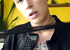 Leather Dyke Dominates You - Bound, Overstimmed, and Used! POV domination for women