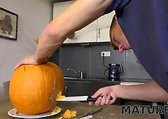 Milf Stepmom Walked In On Him Jerking Off And Decided To Help Him Finish