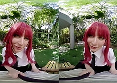 Ultimate orgasm with Jewelz Blu as the unstoppable Makima from Chainsaw Man in VR