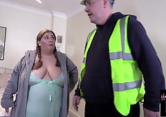 Hannah rides the builder after paying him in passion