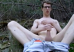 Outdoor, hand job, outdoor cumshots