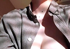 Chubby Brunette Big Boobs Dildo Masturbation