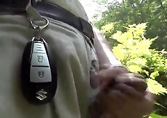 Japanese old man Exposure in the open air 4