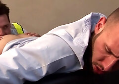 /hard working guy gets to stick his big dick in a very tight ass