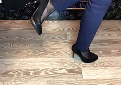 Black Nylon And High Heels Mistress Domination Smell Shoes And Foot