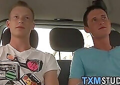 Athletic youngster fucked hard while sucking massive cock