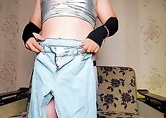 Slenderization of a feminine male, commanding trans woman