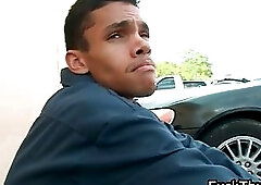 Thug get sfucked up the anus outdoors