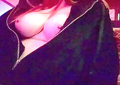 Italian milf Artemisia Love shows her ample tits in the club