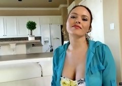 Housewife Krissy Lynn is licking and rimming anus of her man