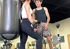 Busty Milf in Gym: Big Tits, Blowjob  Babe Porn