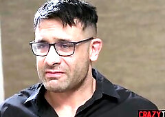 Hot large booty chick drank large ramrod and enjoyed hardcore vagina banging in a trio