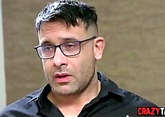 Hot large booty chick drank large ramrod and enjoyed hardcore vagina banging in a trio