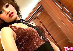 TGIRLS XXX Solo Asian Trans Handjob & Dildo Play