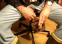 nlboots - blue latex trousers and rubber boots