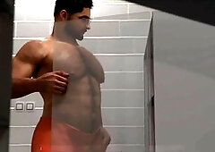 Gay boy, black gay, man masturbating