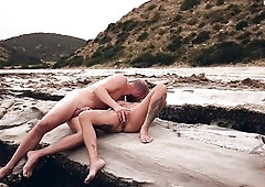 German amateur pair have a fun fleshly screw outdoors at the beach - MyDirtyHobby German amateur sex