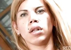 Chubby blonde loves sex