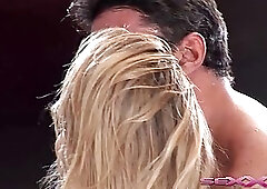 Big booty blonde MILF Karina Ferrari gets her ass rammed balls deep