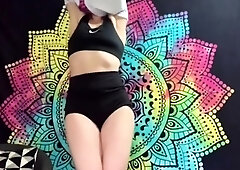 Tattooed Latina Babe Twerking and Stripping