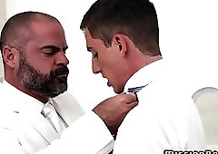 Cock riding twink is on a bareback mission with horny bear