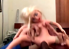 Creampie on spit back doll