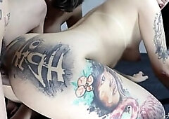 That babe likes to bang nicely with this pair, this time this babe even risked banging the butt