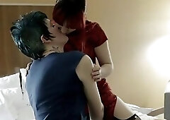 Lesbian emo tgirl licking sixtynine