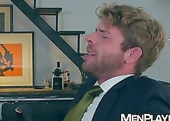 Muscle god Thomas Thunder stays inside Gabriel Phoenixs rear until he cums