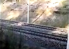 Double cumshot flashing outdoors - adrian1001