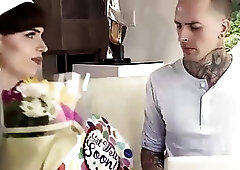 TS Superstar Natalie Mars rides her lovers bigcock