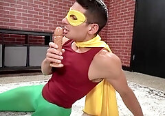 "Muscle hunk Catman and sexy stud Wonder in action on ManUpFilms"