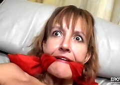 His Wristwatch Disappears Into The Pussy Hole Of His Bound